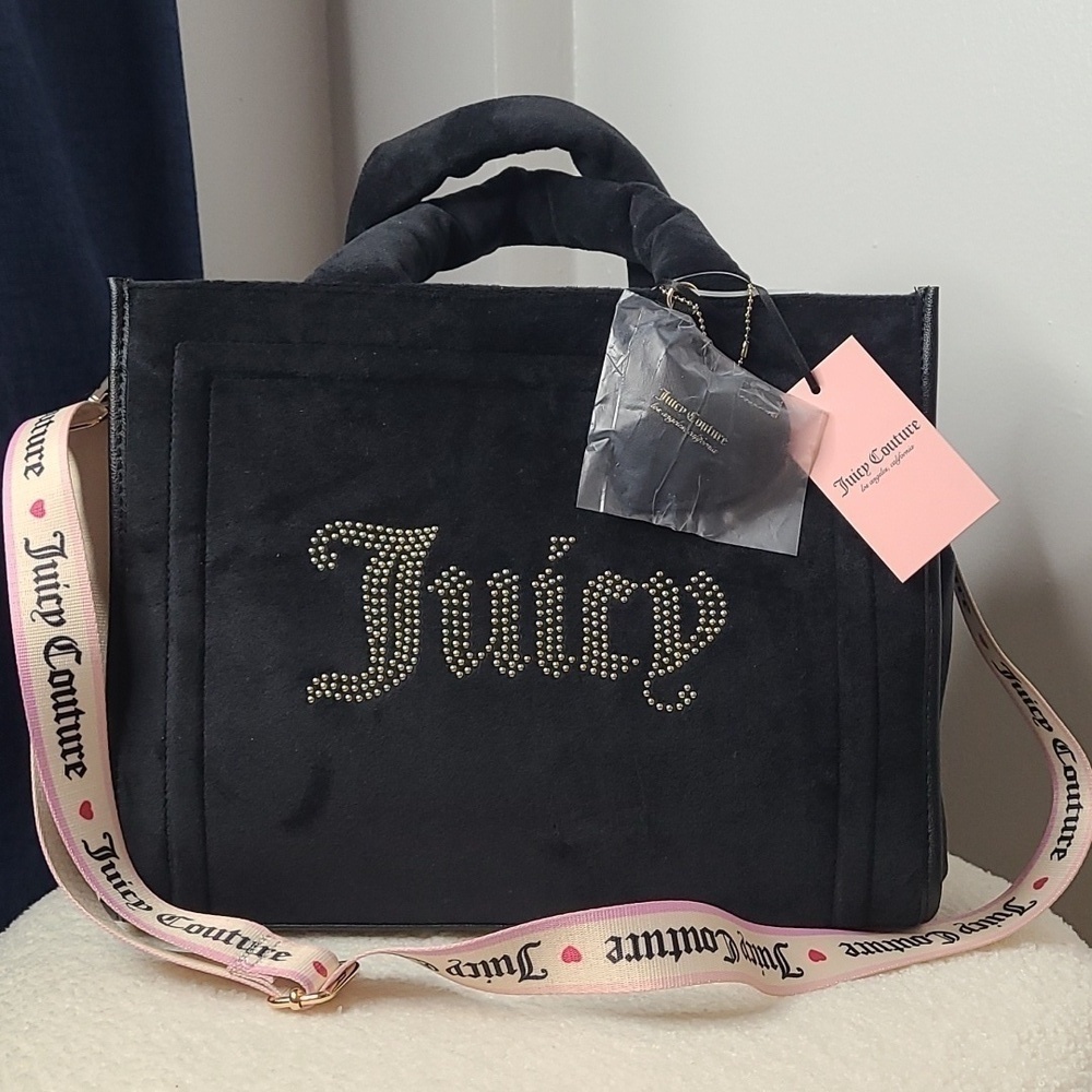NWT Juicy Couture Extra Spender Tote Black